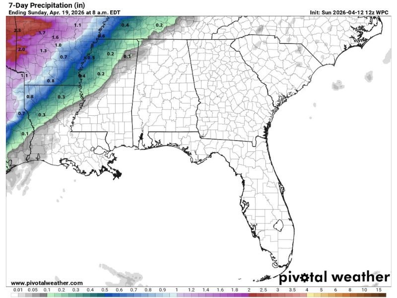 Alabama and Deep South Brace for Warmest Weather of 2026 This Week With Highs Soaring Into the 80s and 90s as Drought Conditions Rapidly Intensify